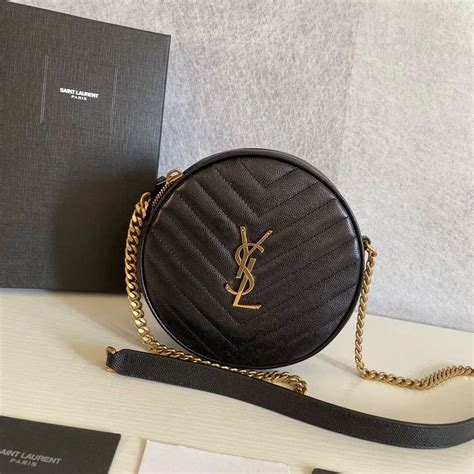 white circle ysl bag|YSL vinyle round camera bag.